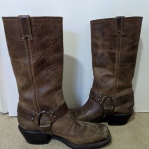 BCBG Distressed Biker Boots
